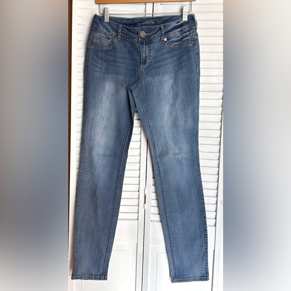Womens Size M-R Medium Regular Maurices skinny jegging blue jeans jeggings MR